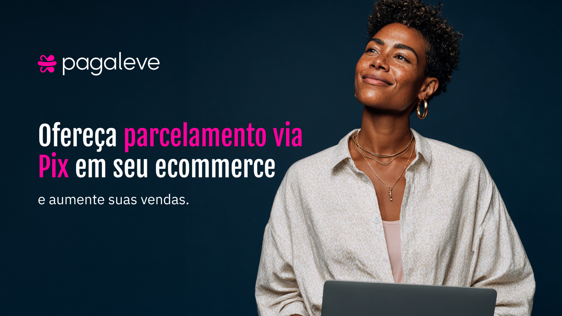 Banner: Ofereça Parcelamento via Pix em seu ecommerce e aumente suas vendas.